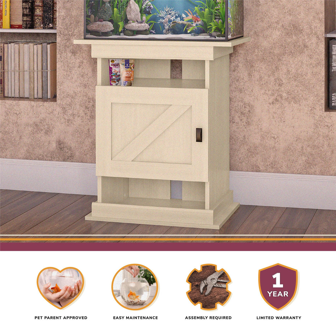 Stylish Farmington Aquarium Stand for 10 Gallon -  Ivory Oak