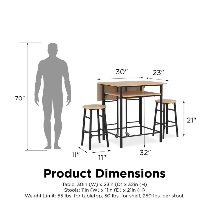 pub set with stools - Natural