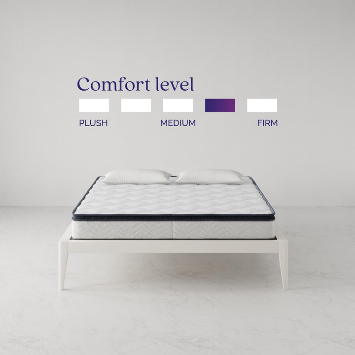 8" mattress for optimal comfort -  White - Queen