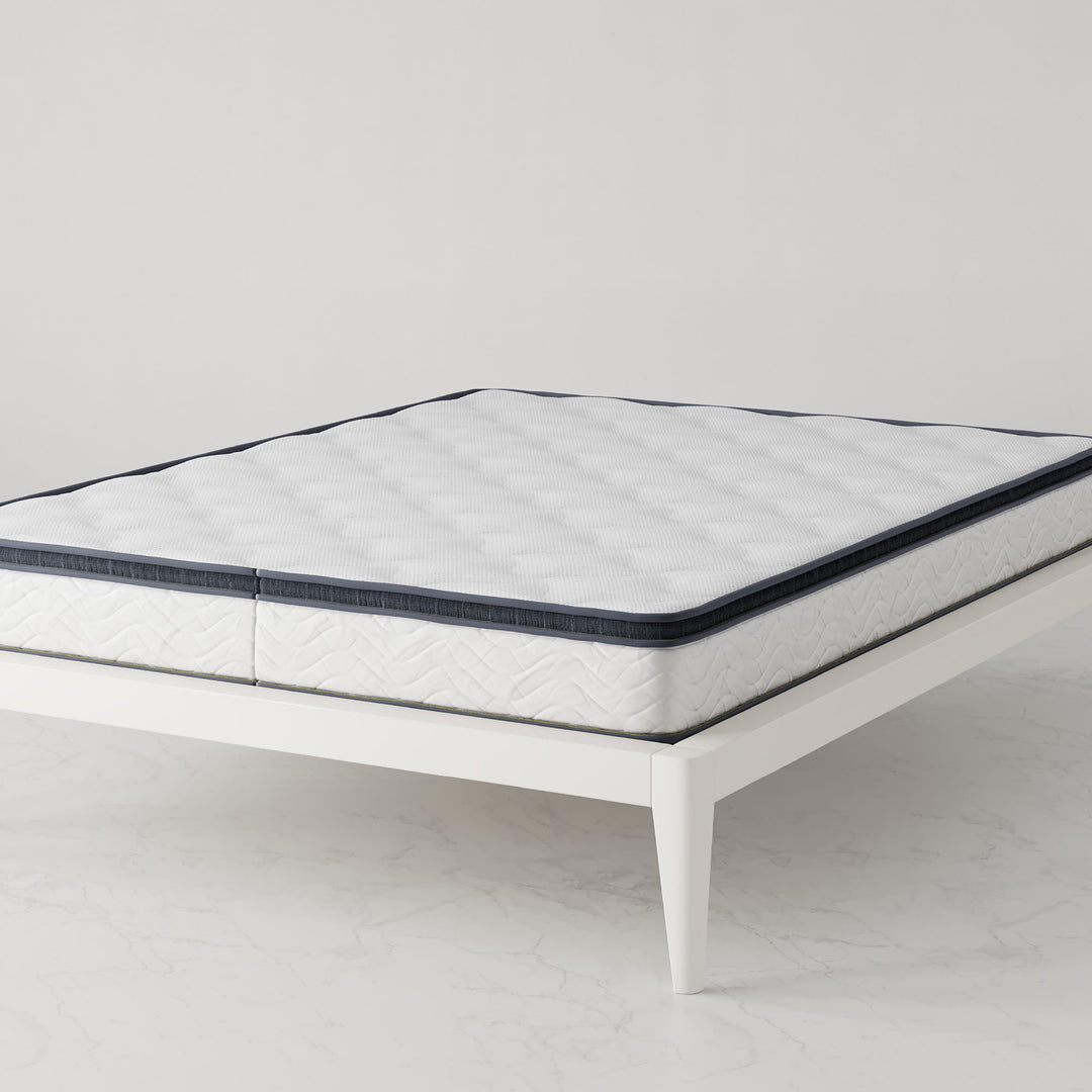Essential mattress with EuroTop -  White - Queen