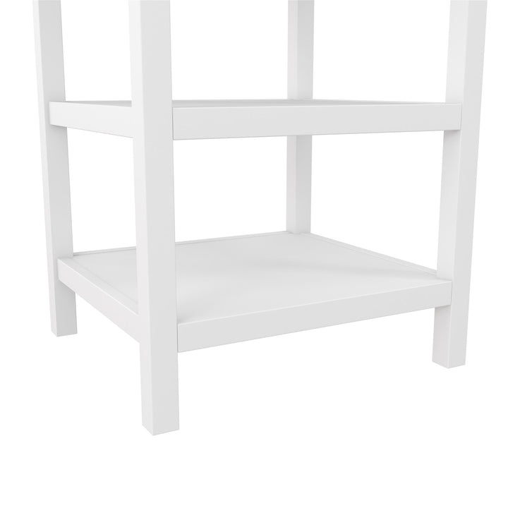 Pisa 20 Inch Bathroom Vanity with Carrera Countertop and 2 Storage Shelves - White