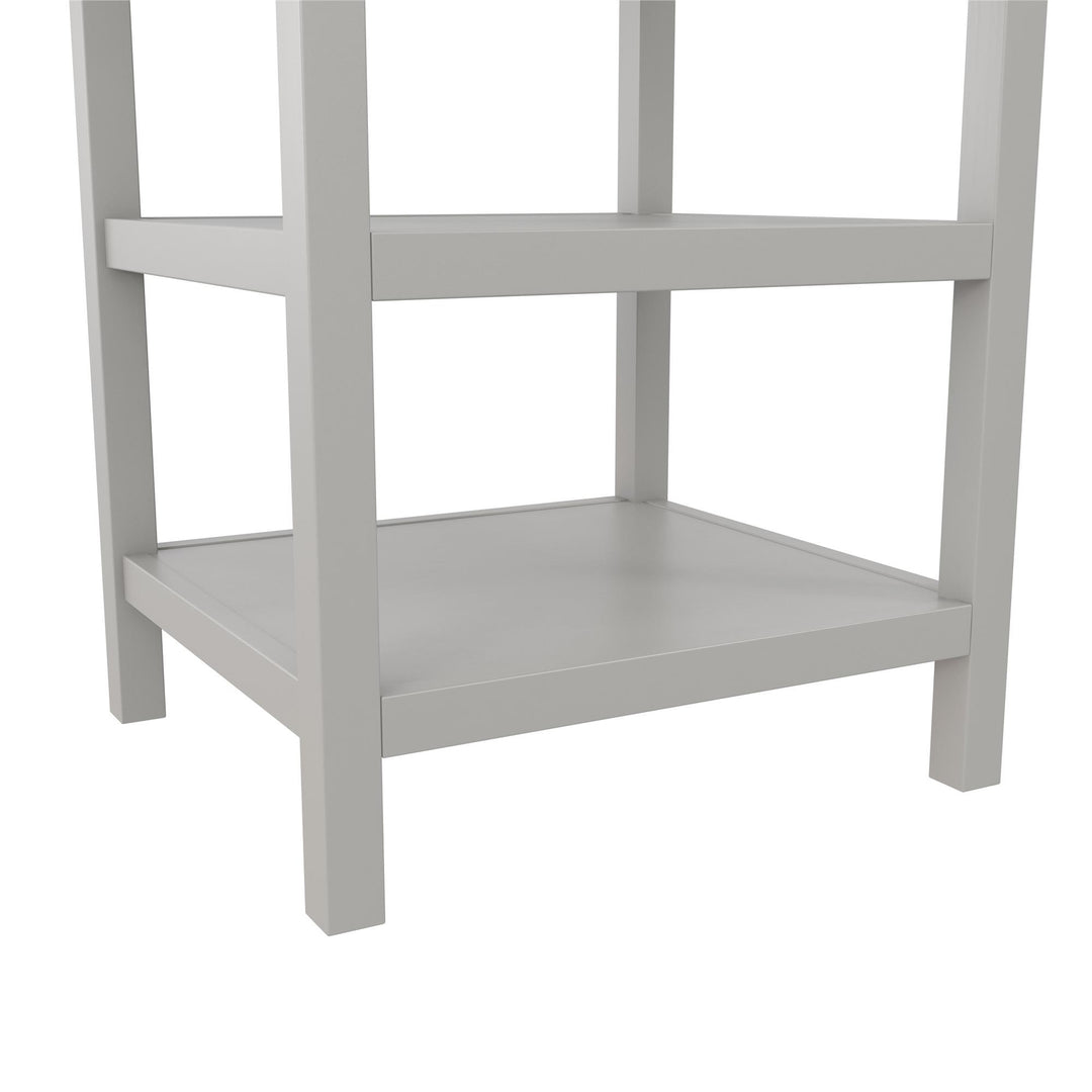 Pisa 20 Inch Bathroom Vanity with Carrera Countertop and 2 Storage Shelves - Gray