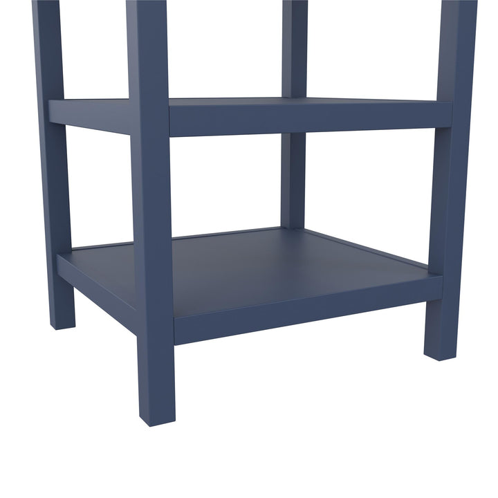Pisa 20 Inch Bathroom Vanity with Carrera Countertop and 2 Storage Shelves - Navy