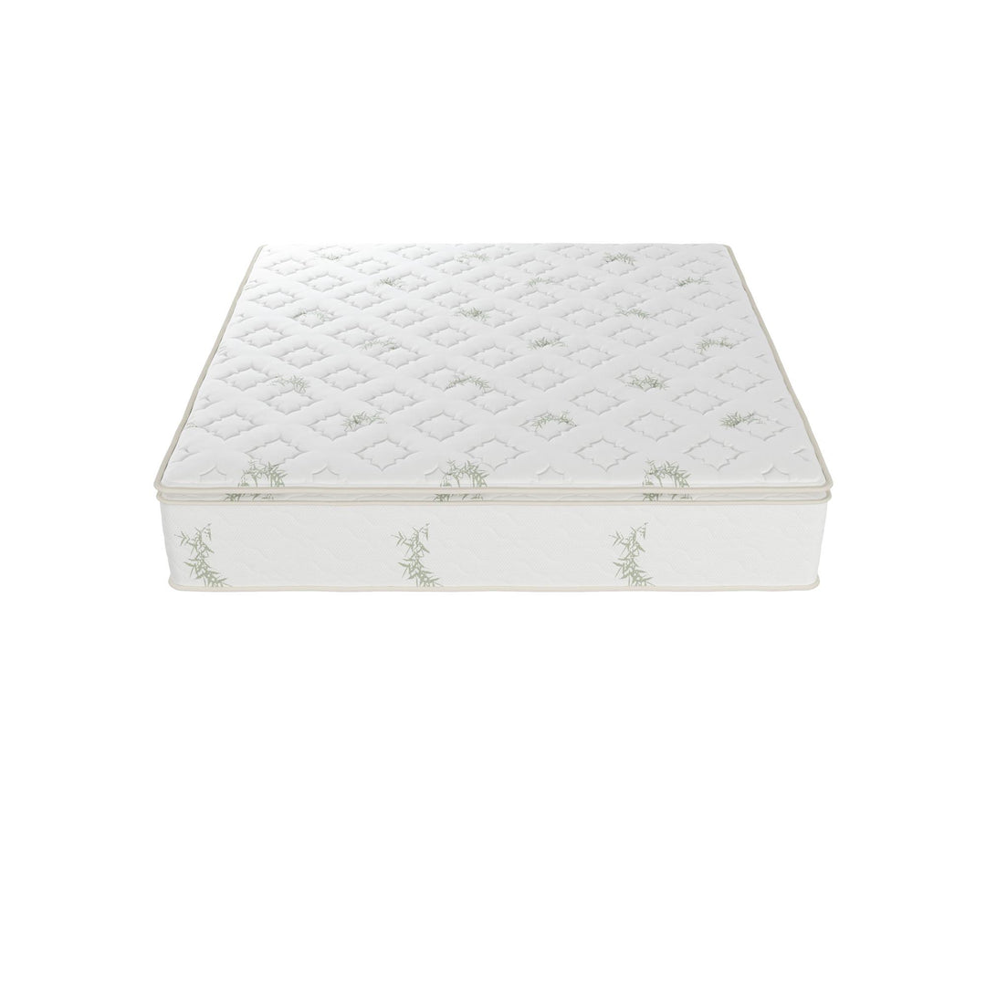 13 Inch Hybrid Coil Mattress, Bamboo Fabric with Pillow-Top - White - Full