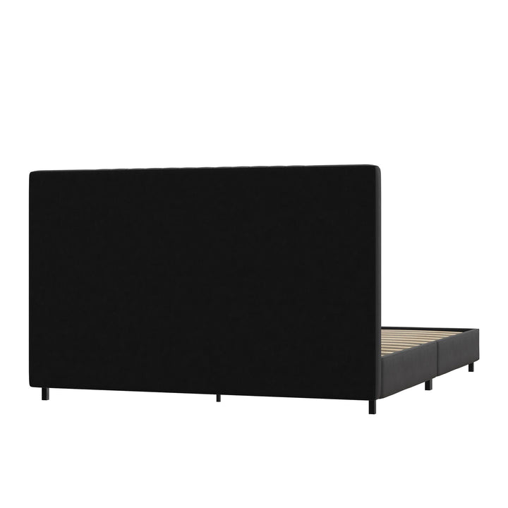 beds with leather headboards - Black - Queen Size