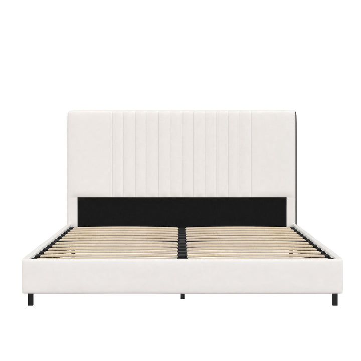 platform bed frame - White - Queen Size