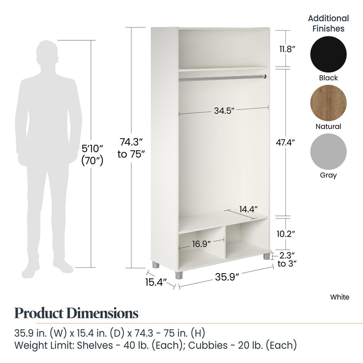 Basin cabinet with modern design -  White