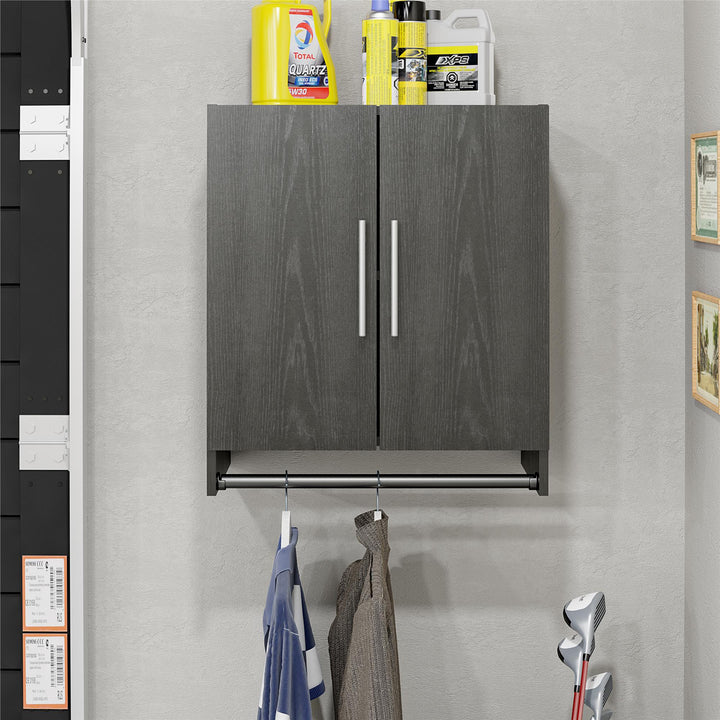 Camberly wall cabinet with rod -  Black Oak
