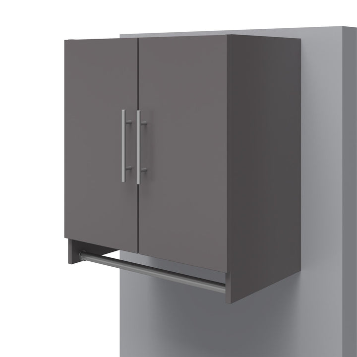 Wall-mounted cabinet with rod -  Graphite Grey