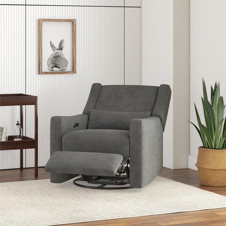 Power Recliner with Swivel Glider -  Gray