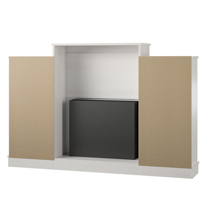 Best Stylish Modern Electric Fireplace Mantel -  Ivory Oak
