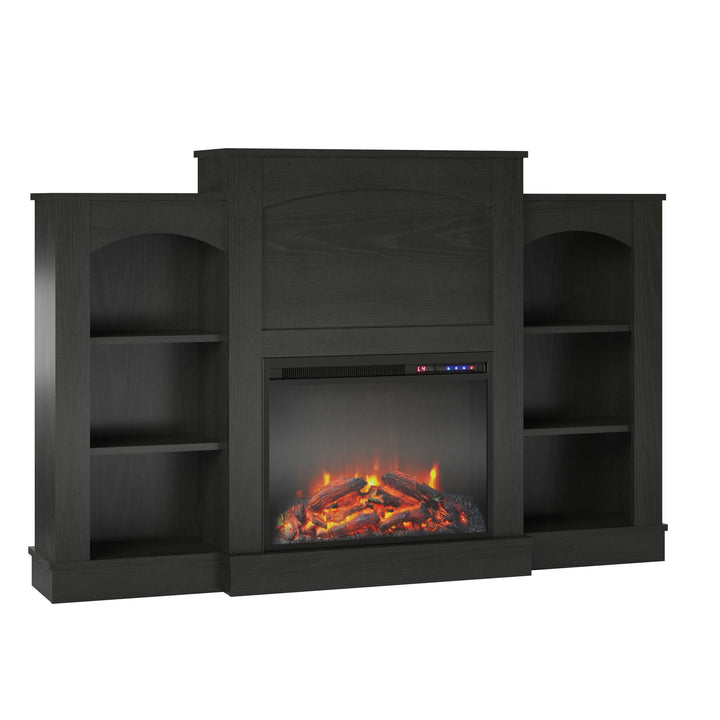 Stylish Hawke's Bay Electric Fireplace Mantel -  Black Oak