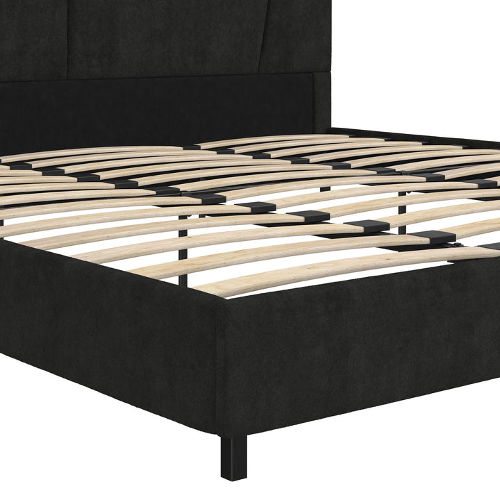 fabric studded headboard - Black - King Size
