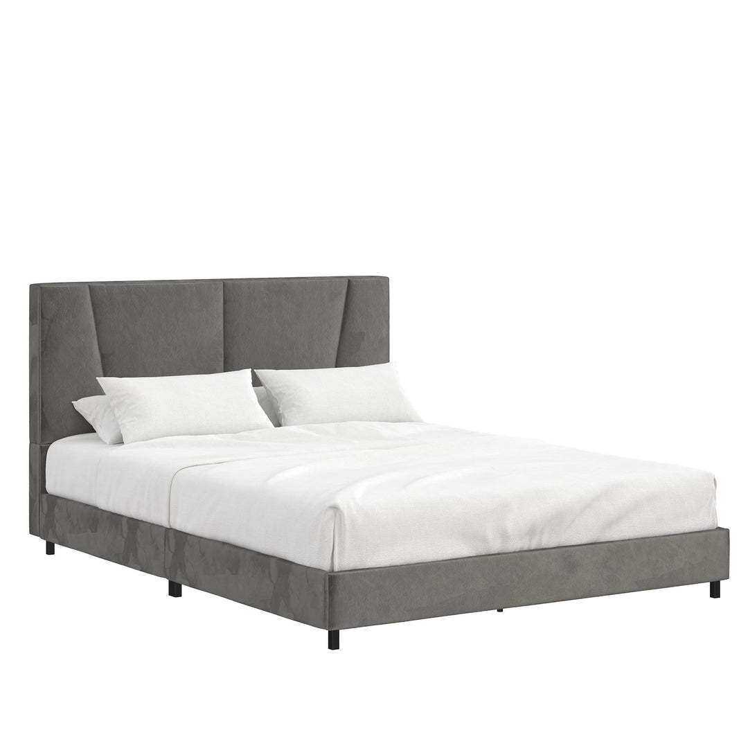 velvet tufted headboard - Gray - Full Size