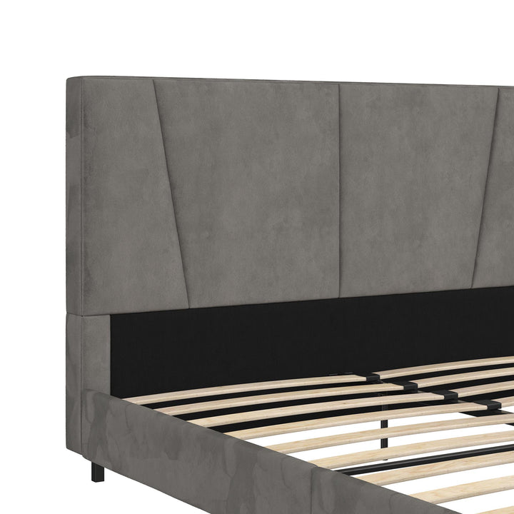 upholstered bed frame - Gray - Full Size