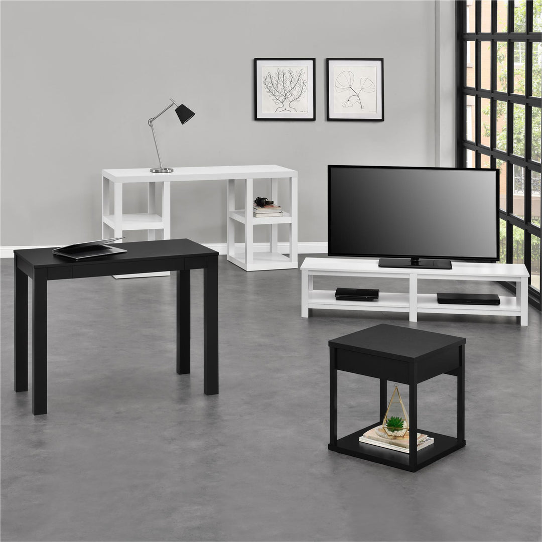 Parsons Desk with Drawer -  Black