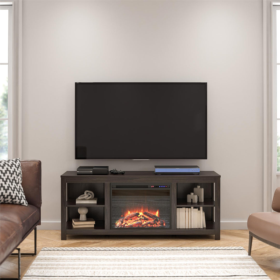 Melville Electric Fireplace Console TV Stand -  Espresso