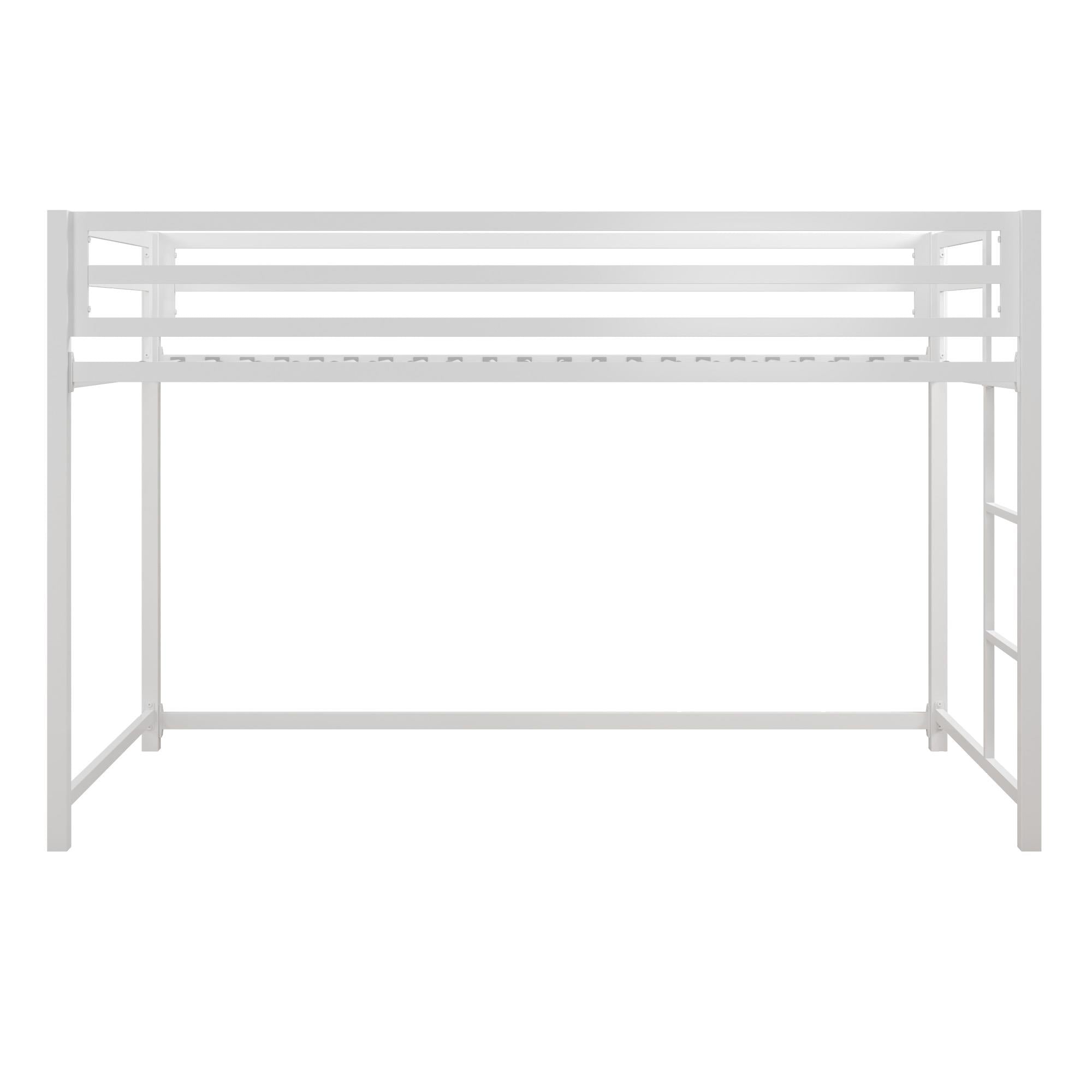 Miles Metal Junior Twin Loft Bed with Integrated Ladder