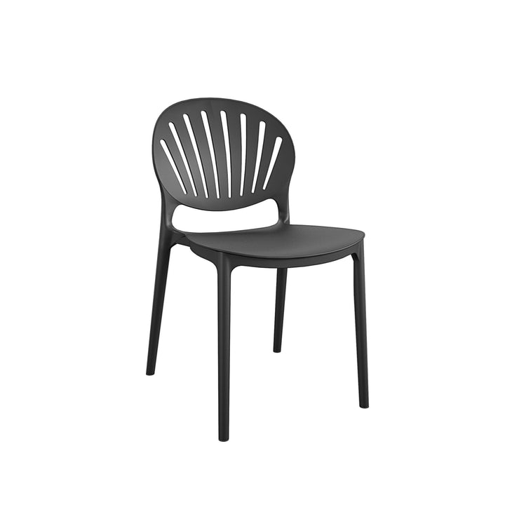 Set of 2 stacking chairs -  Black 