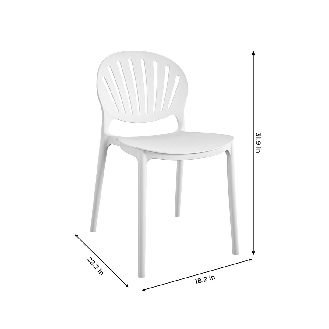 Resin chair for versatile use -  White 