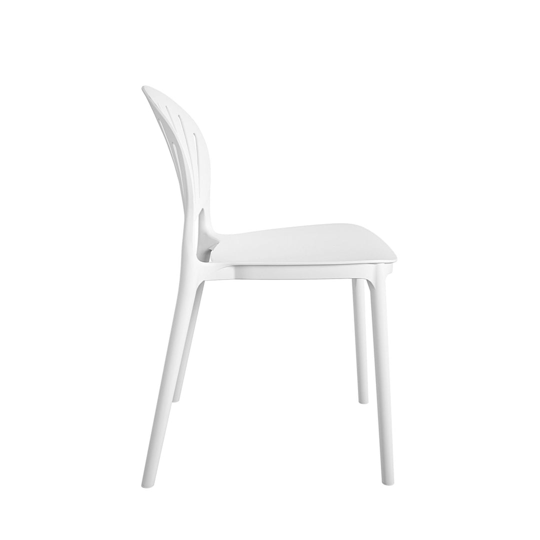 Chair with ergonomic shell back -  White 
