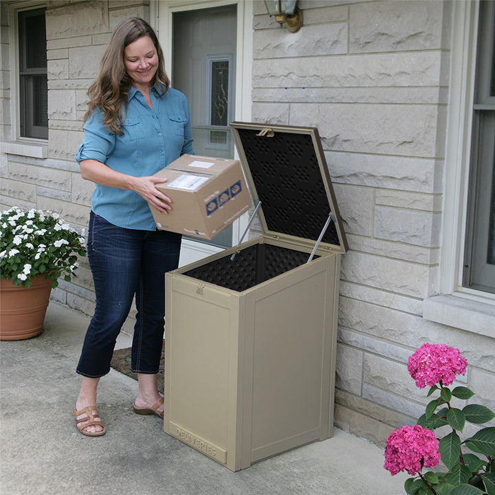 BoxGuard® Large Lockable Package Delivery and Storage Box 6.3 cubic feet - Tan