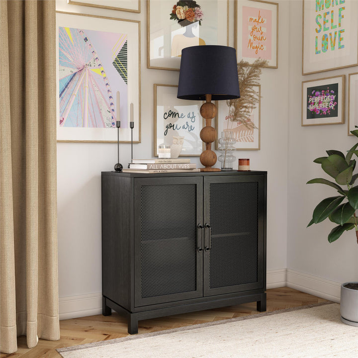 Best Accent Cabinet for Living Room -  Black Oak