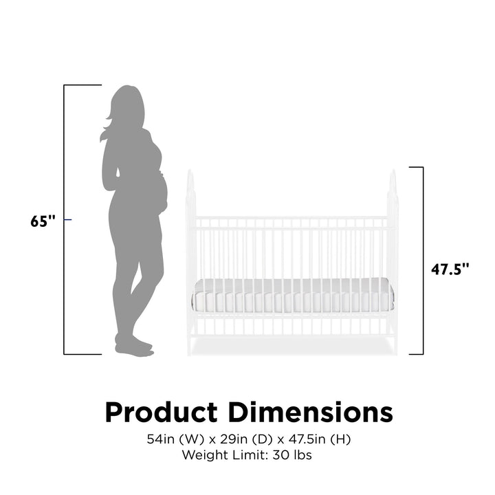 Elegant Lanley crib online -  White
