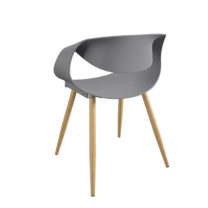 Ribbon design resin chair - Gray