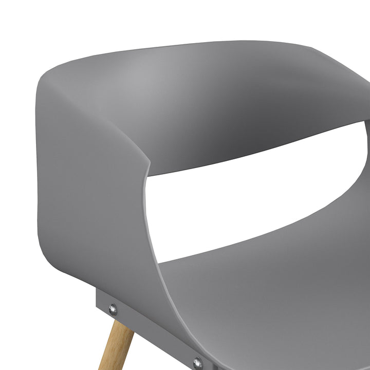 Resin chair with ribbon design - Gray