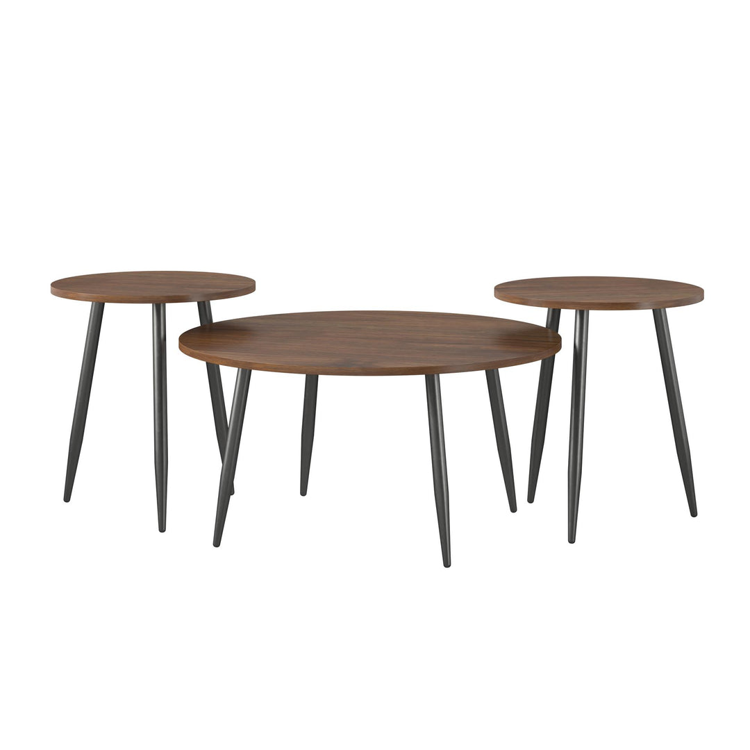 3 piece living room table set -  Walnut