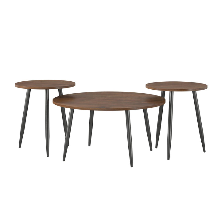 3 piece living room table set -  Walnut