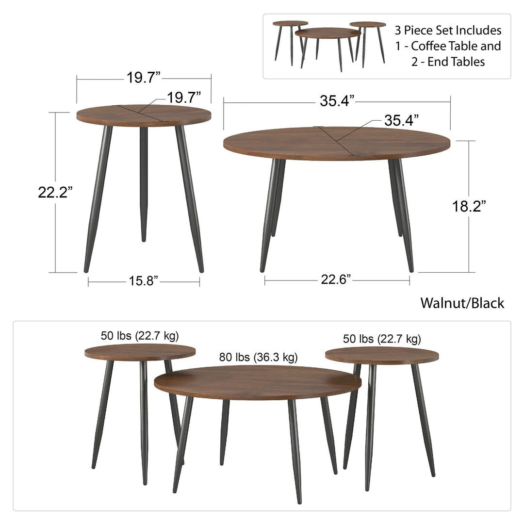 Morley furniture for living room -  Walnut