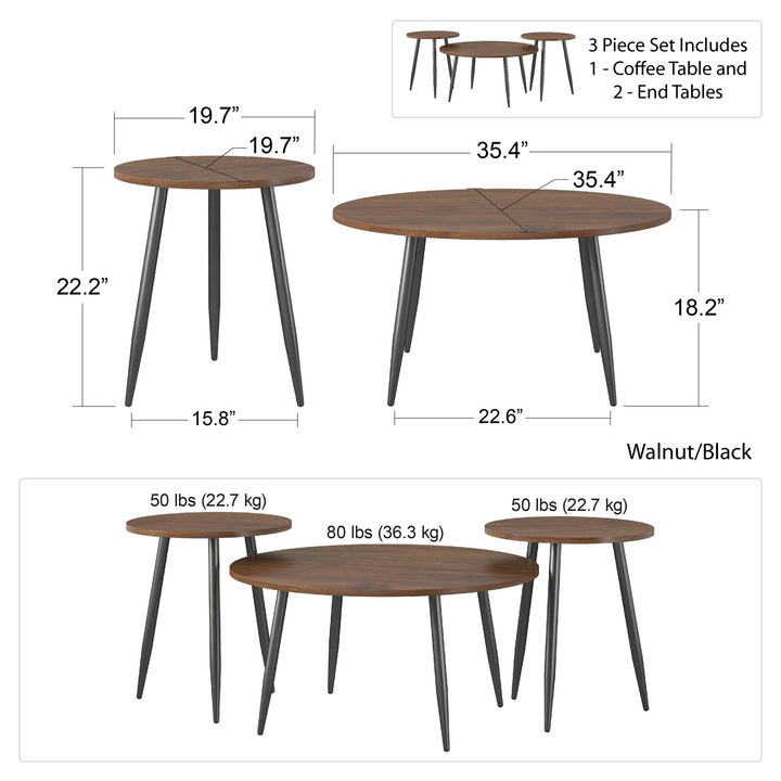 Morley furniture for living room -  Walnut