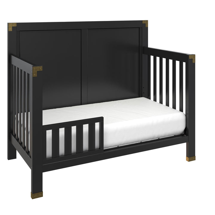 Miles Toddler Bed Wooden Guardrail -  Black