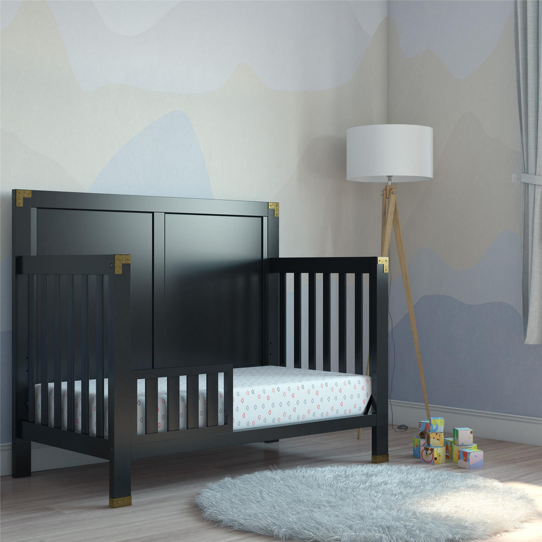 Wooden Guardrail for Cribs -  Black