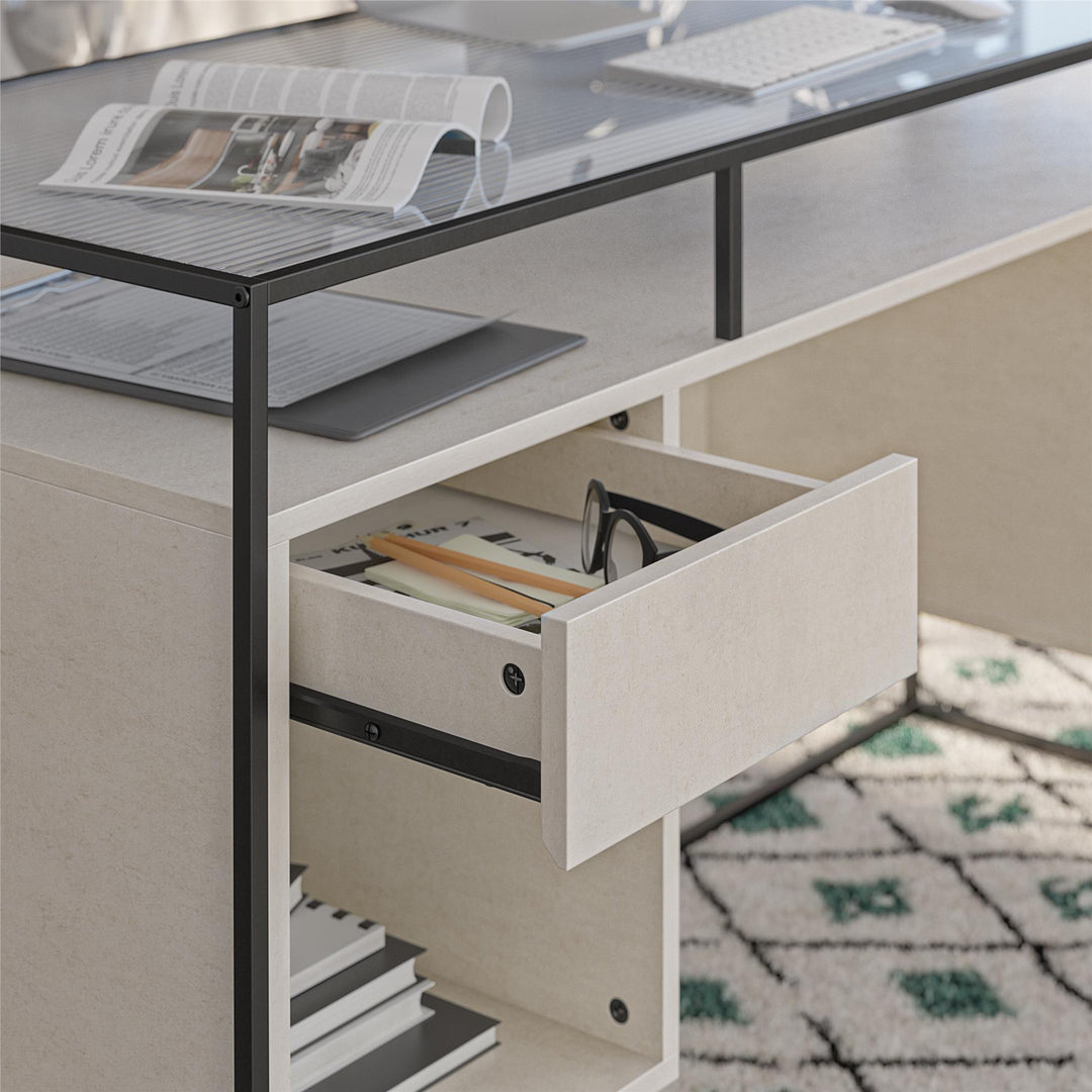 Camley desk with 2 drawers -  Plaster