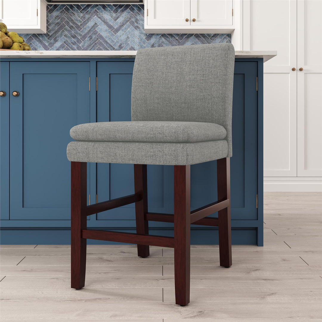 Clark upholstered counter stool -  Gray