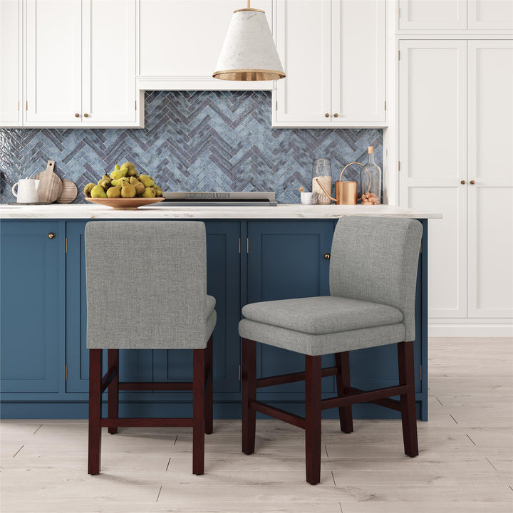 Buy Clark upholstered counter stool -  Gray