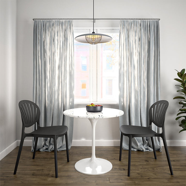 Indoor chair with shell back -  Black 
