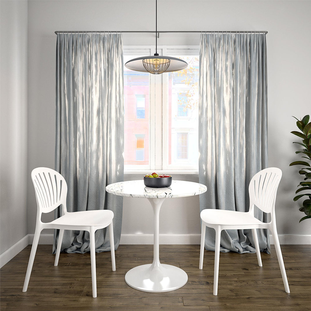 Outdoor seating with stacking feature -  White 