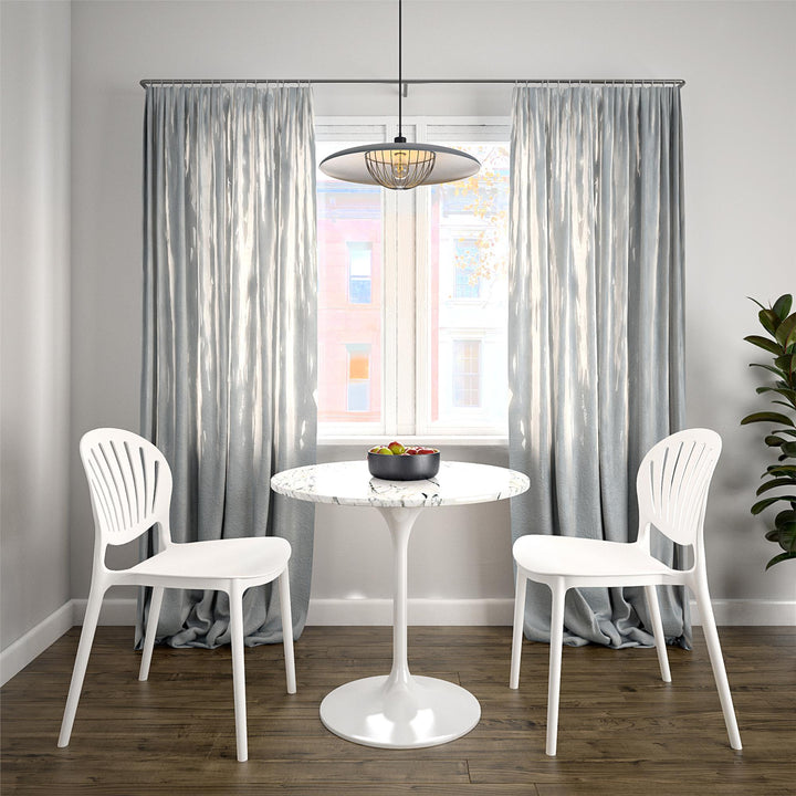 Outdoor seating with stacking feature -  White 