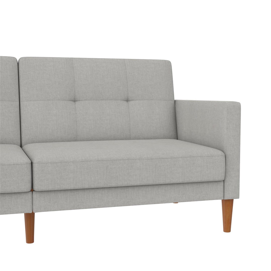 linen fabric convertible futon - Sofa Grey