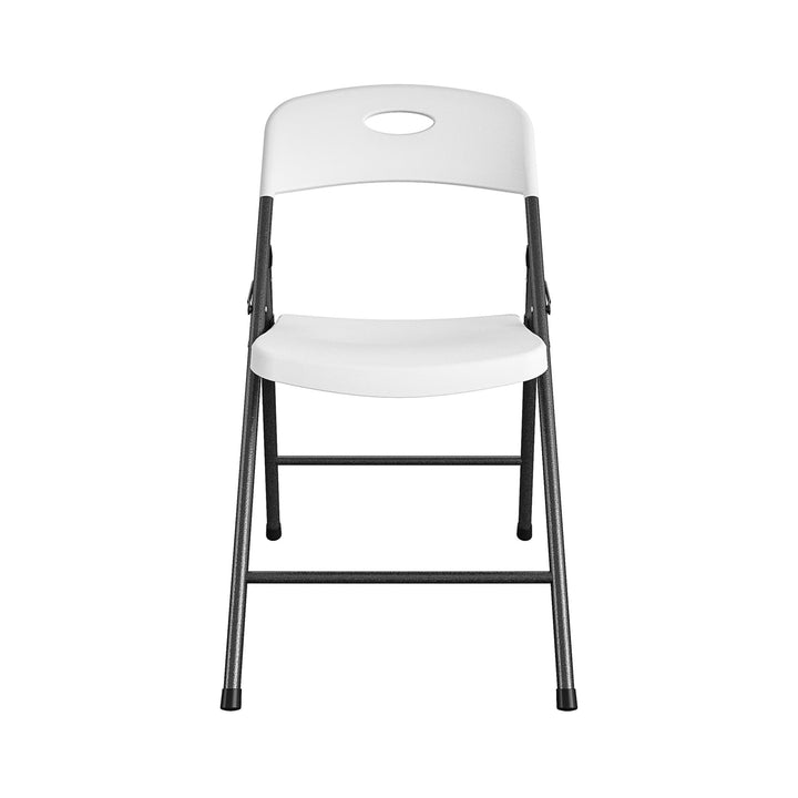 outdoor plastic folding chairs - White - 4-Pack