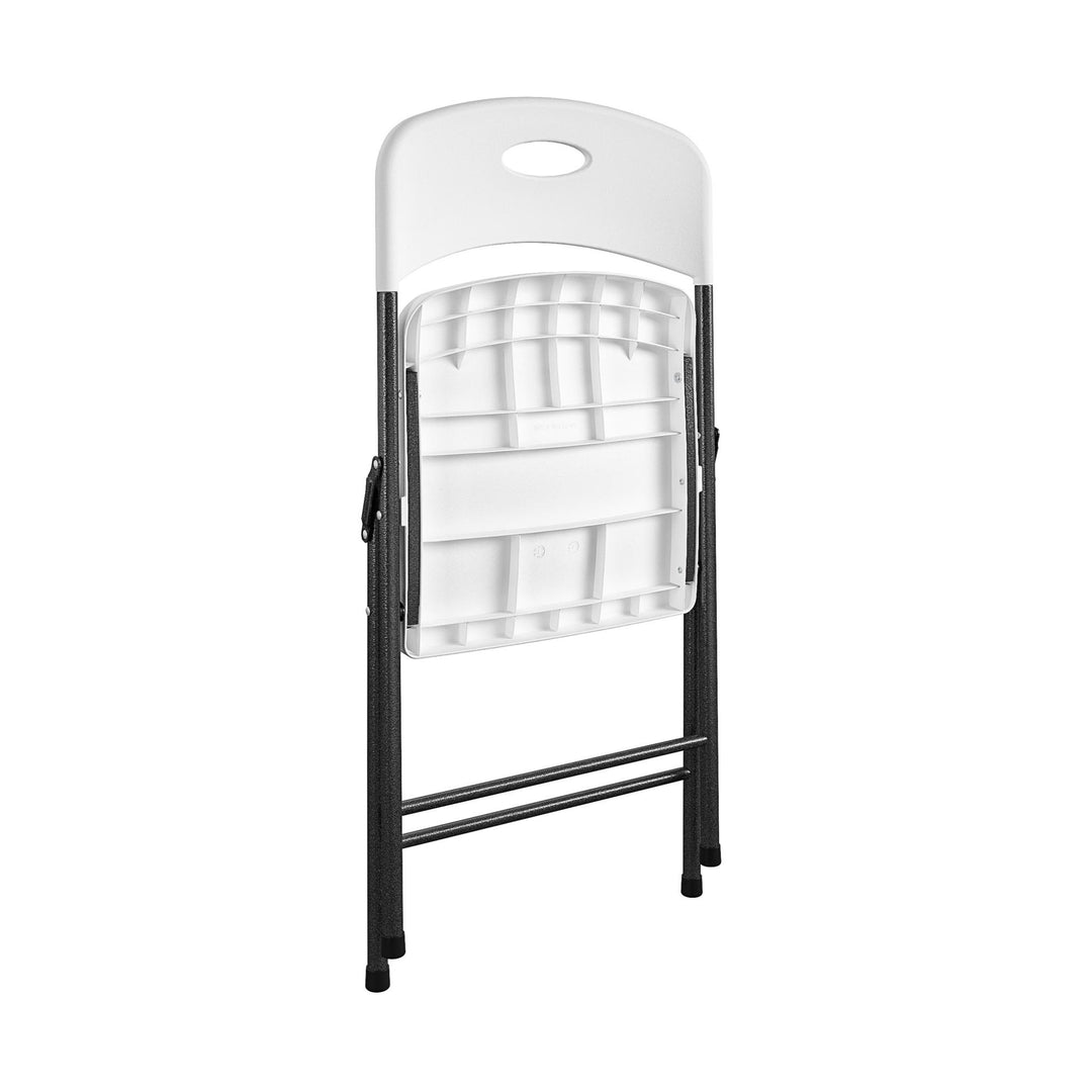 hard plastic folding chairs - White - 4-Pack