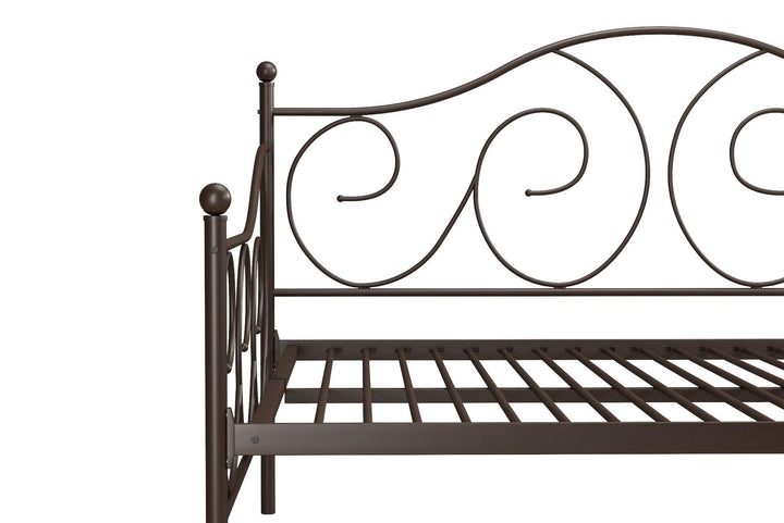 Victoria Metal Daybed with 15 Inch Clearance for Storage - Bronze - Full