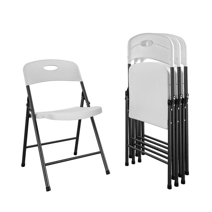 Collapsible chair for indoors - White - 4-Pack
