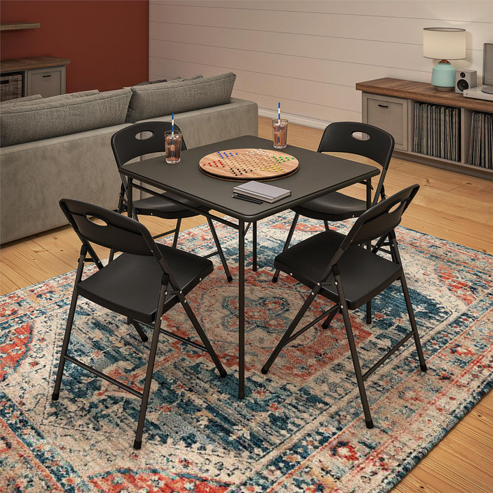 folding chair indoor - Black - 4-Pack