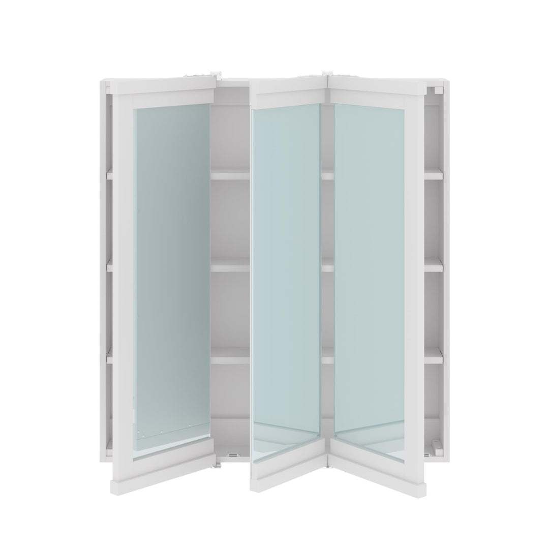 Mirrored cabinet for organization -  White