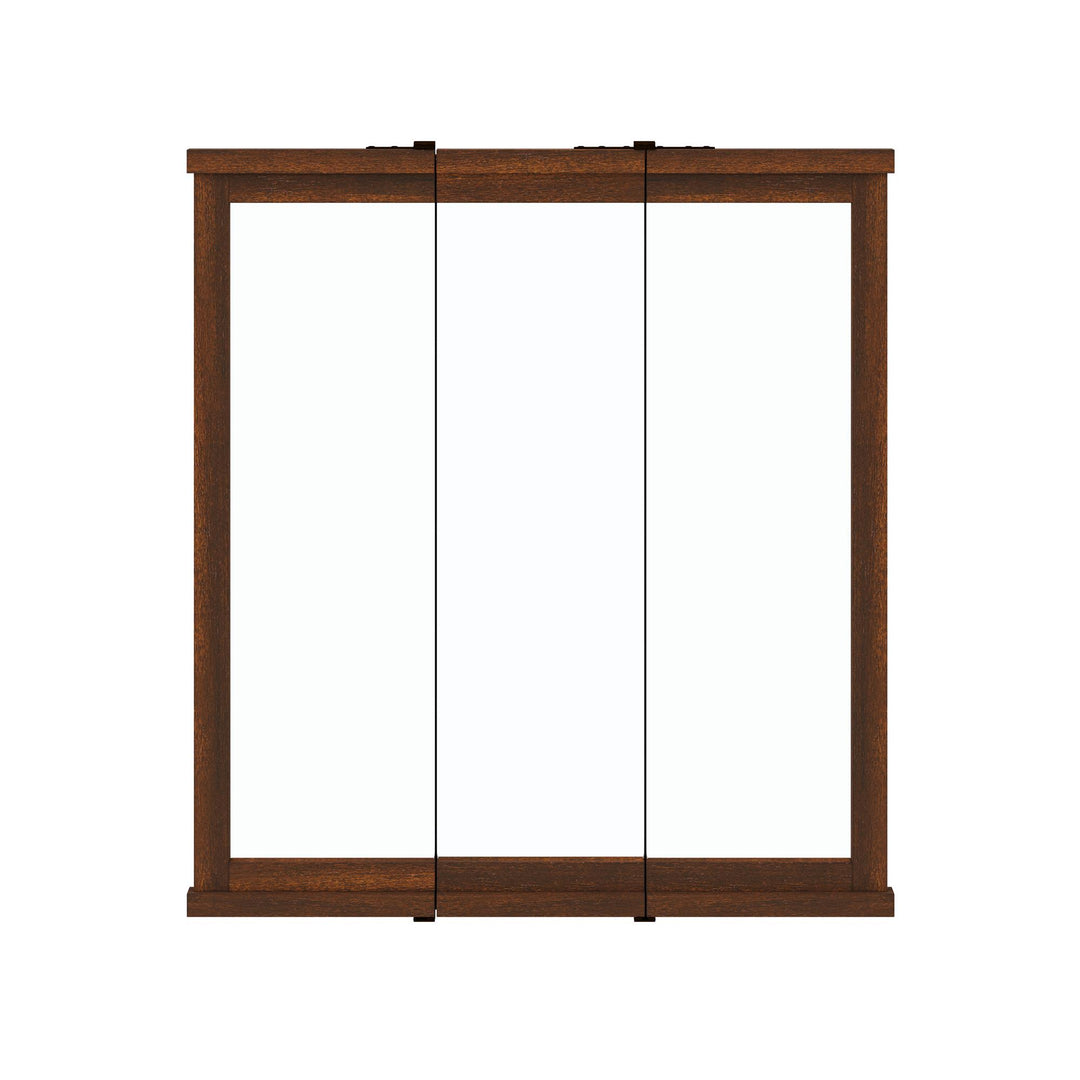Otum mirrored storage solutions -  Walnut